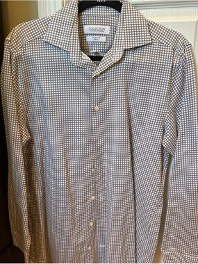 Men's Brown Check Dress Shirt